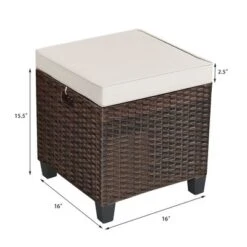 Tangkula Set Of 2 Patio Rattan Ottoman Footrest Garden Outdoor W/ Brown/Turquoise/Navy Cushion 20 Tangkula Set Of 2 Patio Rattan Ottoman Footrest Garden Outdoor W/ Brown/Turquoise/Navy Cushion -Tangkula Shop GUEST 278501a1 4633 48d2 b952 49b19855f11f