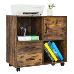 Tangkula Mobile File Cabinet With 2 Drawers Lateral Printer Stand With Shelves Storage -Tangkula Shop GUEST 280f9197 0125 444f 974d 36aec8d29f31