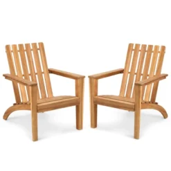 Tangkula Set of 2 Wooden Adirondack Chairs: Ergonomic Acacia Wood Outdoor Lounge 21 Tangkula Set of 2 Wooden Adirondack Chairs: Ergonomic Acacia Wood Outdoor Lounge -Tangkula Shop GUEST 293a8325 eba1 4f63 979f 1c5250750904
