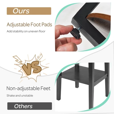 Tangkula 2 PCS 2-Tier Industrial Round End Table Metal Sofa Side Table With Storage Shelf 5 Tangkula 2 PCS 2-Tier Industrial Round End Table Metal Sofa Side Table With Storage Shelf - Image 5