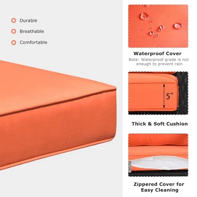 Tangkula Outdoor Wicker Rocking Chair Glider Rattan Rocker Recliner 5 Tangkula Outdoor Wicker Rocking Chair Glider Rattan Rocker Recliner - Image 5