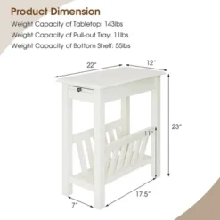 Tangkula Side Table End Table Nightstand W/ Bottom Storage Shelf & Rubber Wood Legs White 13 Tangkula Side Table End Table Nightstand W/ Bottom Storage Shelf & Rubber Wood Legs White -Tangkula Shop GUEST 2a76ab3e a956 4a60 9776 ddff489fd1b6