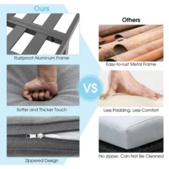 Tangkula 3PCS Patio Furniture Set Aluminum Lounge Adjust Back Recliner Sofa Table Cushion 14 Tangkula 3PCS Patio Furniture Set Aluminum Lounge Adjust Back Recliner Sofa Table Cushion -Tangkula Shop GUEST 2b4790db 690f 49c3 a59b a29a2344aaec