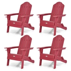 Tangkula 4-Piece Folding Adirondack Chair Set - Weather-Resistant Red Patio Chairs 15 Tangkula 4-Piece Folding Adirondack Chair Set - Weather-Resistant Red Patio Chairs -Tangkula Shop GUEST 2bb1cca4 15a9 4a07 826c 2372c1a6f70f