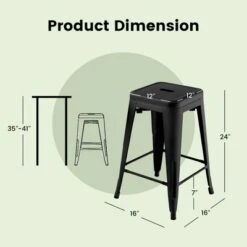 Tangkula 24" Set Of 4 Tolix Style Barstool Counter Height Metal Bar Stool Stackable Chair Black 11 Tangkula 24" Set Of 4 Tolix Style Barstool Counter Height Metal Bar Stool Stackable Chair Black -Tangkula Shop GUEST 2bd92196 5965 4798 a804 6d4e1ceaeaa3
