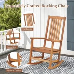 Tangkula High-Back Hardwood Outdoor Rocking Chair with Smooth Motion Base 12 Tangkula High-Back Hardwood Outdoor Rocking Chair with Smooth Motion Base -Tangkula Shop GUEST 2be85b7f e8d1 4e8d a072 80e7c5d9744e 1
