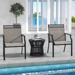 Tangkula Patio Dining Chairs Set Of 4 All Weather Outdoor Chairs W/ High Back & Armrests -Tangkula Shop GUEST 2c3c6478 010a 43c0 9d67 5b88361b8a38