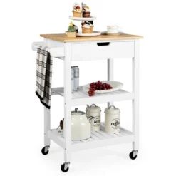 Tangkula 3-Tier Kitchen Island Cart Rolling Service Trolley W/ Bamboo Top Shelves 21 Tangkula 3-Tier Kitchen Island Cart Rolling Service Trolley W/ Bamboo Top Shelves -Tangkula Shop GUEST 2c92af87 d14d 4429 9aad f661ca9d1ec9