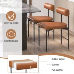 Tangkula Dining Chair Set Of 4 Faux Leather Upholstered Kitchen Side Chair W/ Curved -Tangkula Shop GUEST 2d1f085c f87c 4c58 b7a2 22e2fa1eb962