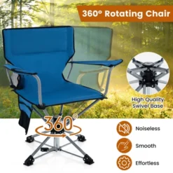 Tangkula 360° Swivel Hunting Seat Folding Swivel Blind Chair W/ Cup Holder & Storage Pocket Storage Bag Non-slip Foot Pads Outdoor Hunting Chair -Tangkula Shop GUEST 2e71112e 239d 4899 81ed 1a24b6431312