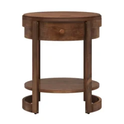 Tangkula 2PCS Nightstand W/ Shelf & Wood Grains Drawer Round End Table For Living Room -Tangkula Shop GUEST 2e7bbfdf dfa3 42ed 80cc a2435d368120
