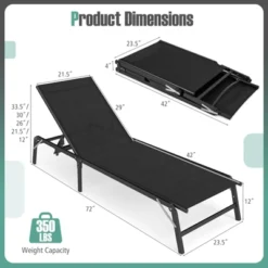 Tangkula Lounge Chair Outdoor Set Of 2 Foldable Patio Chaise Lounge Chairs With 5-Position Adjustable Backrests Heavy Duty Metal Frame No Assembly -Tangkula Shop GUEST 2fbb453f c11e 456f 9176 9fd034bef67e