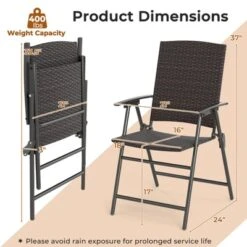 Tangkula Outdoor Folding Chairs Set Of 2 W/ Armrests & Metal Frame Portable Lawn Chairs -Tangkula Shop GUEST 2ffa6cb5 af00 406c 93f4 98b92591f422