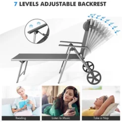 Tangkula 2PCS Outdoor Patio Recliner Chairs - Adjustable Folding Chaise Lounge with Wheels 12 Tangkula 2PCS Outdoor Patio Recliner Chairs - Adjustable Folding Chaise Lounge with Wheels -Tangkula Shop GUEST 3077f6cf ecfb 4d51 a59f 7d4c1962dc40