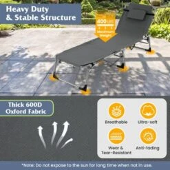 Tangkula Outdoor Folding Chaise 5-Position Lounge Chair W/ Face Hole & Adjustable Footrest -Tangkula Shop GUEST 3146e22f 441c 4e3f a82d 20e0fc5653ac