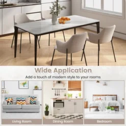 Tangkula Dining Chairs Set Of 2 W/ Curved Backrest Wide Seat & Armrests -Tangkula Shop GUEST 3187d80c 6d19 4acb bb79 742d110ef989