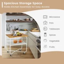 Tangkula 2-Tier Folding Rolling Cart Kitchen Utility Cart Tool-Free Installing 15 Tangkula 2-Tier Folding Rolling Cart Kitchen Utility Cart Tool-Free Installing -Tangkula Shop GUEST 31c67922 7271 41e3 98d3 6cba2997d817