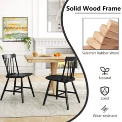 Tangkula Dining Chairs Set Of 4 Farmhouse Kitchen Chair W/ Rubber Wood Frame Wide Seat 14 Tangkula Dining Chairs Set Of 4 Farmhouse Kitchen Chair W/ Rubber Wood Frame Wide Seat -Tangkula Shop GUEST 32770d0c a871 48ad 91aa 9b2e395bf497