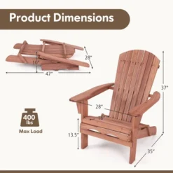 Tangkula Folding Adirondack Chair Set of 2 - Durable Fir Wood Outdoor Lounge 17 Tangkula Folding Adirondack Chair Set of 2 - Durable Fir Wood Outdoor Lounge -Tangkula Shop GUEST 33cd1acc 21bc 4e9d 910a 6e62d584542a