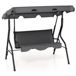 Tangkula 3-Person Outdoor Porch Swing with Adjustable Canopy & Cushions -Tangkula Shop GUEST 341ee4f2 5ef8 432c 8edb 9b48e84da114