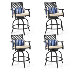 Tangkula 4-Piece Patio Swivel Chairs - Outdoor Bar Height Dining Set 11 Tangkula 4-Piece Patio Swivel Chairs - Outdoor Bar Height Dining Set -Tangkula Shop GUEST 34af4f2a 62ae 4ae2 a63e 34d302083401