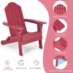 Tangkula 4-Piece Folding Adirondack Chair Set - Weather-Resistant Red Patio Chairs 12 Tangkula 4-Piece Folding Adirondack Chair Set - Weather-Resistant Red Patio Chairs -Tangkula Shop GUEST 350cc27f 30eb 4ee9 a439 a0ab9a1f1310