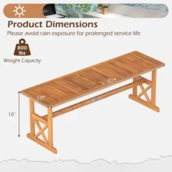 Tangkula 51-Inch Acacia Wood Outdoor Bench with X-Shaped Support Frame 16 Tangkula 51-Inch Acacia Wood Outdoor Bench with X-Shaped Support Frame -Tangkula Shop GUEST 35d98fad 908a 4bf9 bce1 ecf000c3b82c 1