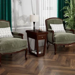 Tangkula 2PCS End Side Table W/ Drawer Shelf Nightstand Rubber Wood Classic Espresso 11 Tangkula 2PCS End Side Table W/ Drawer Shelf Nightstand Rubber Wood Classic Espresso -Tangkula Shop GUEST 362ba7ed 5513 4043 868e 3b85eded7ff5