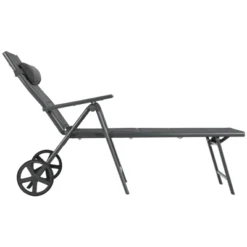 Tangkula 2 PCS Patio Chaise Lounge Chair Outdoor Reclining Chair W/Neck Pillow & Wheels Gray 9 Tangkula 2 PCS Patio Chaise Lounge Chair Outdoor Reclining Chair W/Neck Pillow & Wheels Gray -Tangkula Shop GUEST 3693c7a9 df7e 4234 9d3b b6e378e6e369