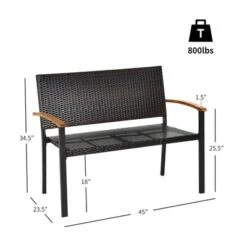 Tangkula 2 PCS Patio Furniture Set Weather-Resistant Rattan Bench Wicker Loveseat Steel Frame For Yard Garden Poolside 14 Tangkula 2 PCS Patio Furniture Set Weather-Resistant Rattan Bench Wicker Loveseat Steel Frame For Yard Garden Poolside -Tangkula Shop GUEST 369e72df a27c 4e6b 9d07 998113ebe0c0