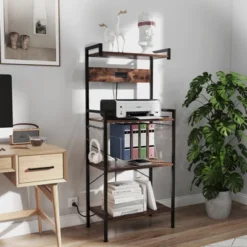 Tangkula Kitchen Bakers Rack W/ Power Outlet 4 Tiers Coffee Bar Table W/ 2 AC Outlets -Tangkula Shop GUEST 36cafbb9 628f 4077 bdb0 a75476e0f184