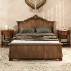 Tangkula 2-Tier Nightstand W/ Shelf & Wood Grains Drawer Round White/Brown 15 Tangkula 2-Tier Nightstand W/ Shelf & Wood Grains Drawer Round White/Brown -Tangkula Shop GUEST 36e1cef0 eb85 4f56 b687 2bac46378867