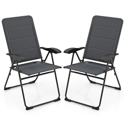Tangkula 4-Piece Adjustable Reclining Patio Folding Chairs with Padded Seats 9 Tangkula 4-Piece Adjustable Reclining Patio Folding Chairs with Padded Seats - Image 9