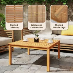 Tangkula Outdoor Coffee Table W/ Slatted Tabletop Small Outside Table Square Patio Table 14 Tangkula Outdoor Coffee Table W/ Slatted Tabletop Small Outside Table Square Patio Table -Tangkula Shop GUEST 37797b51 f4c1 4ecd ba71 fff66de31058