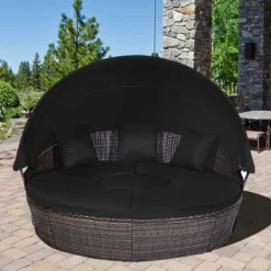 Tangkula Outdoor Rattan Round Daybed with Adjustable Table and Canopy 19 Tangkula Outdoor Rattan Round Daybed with Adjustable Table and Canopy -Tangkula Shop GUEST 37ba47b8 33cc 42ba ba9a 02c8b1f2ff68