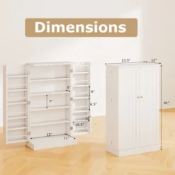 Tangkula 41" Tall Pantry Cabinet Kitchen Storage Cabinet W/ Doors & Adjustable Shelves 17 Tangkula 41" Tall Pantry Cabinet Kitchen Storage Cabinet W/ Doors & Adjustable Shelves -Tangkula Shop GUEST 37fc4c06 2573 4a34 af1a 9e02ee4a98fe