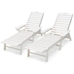 Tangkula Set of 2 HDPE Patio Chaise Lounge Chairs with 5-Position Adjustable Backrest 11 Tangkula Set of 2 HDPE Patio Chaise Lounge Chairs with 5-Position Adjustable Backrest -Tangkula Shop GUEST 38927ff0 a038 4717 826d 5382bf15cd0e