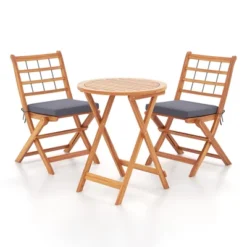 Tangkula 3 Piece Patio Wood Bistro Set Folding Table Chair Set W/Soft Seat Cushions Acacia Wood Frame High-Back Portable Chairs 19 Tangkula 3 Piece Patio Wood Bistro Set Folding Table Chair Set W/Soft Seat Cushions Acacia Wood Frame High-Back Portable Chairs -Tangkula Shop GUEST 38b523a3 6e28 4c9e b155 820487ac6e3a