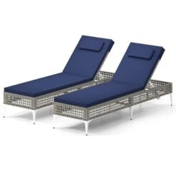 Tangkula Set of 2 PE Wicker Patio Chaise Lounges with 6-Level Adjustable Backrest 11 Tangkula Set of 2 PE Wicker Patio Chaise Lounges with 6-Level Adjustable Backrest -Tangkula Shop GUEST 38c21d6f 11f2 4013 880e 5cb77cc5ffa7