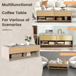 Tangkula Home Coffee Table W/ 2 Drawers & 2 Storage Shelf Rectangle Table Cocktail Table 13 Tangkula Home Coffee Table W/ 2 Drawers & 2 Storage Shelf Rectangle Table Cocktail Table -Tangkula Shop GUEST 39c2650c 51c8 4c0a b99b ed81a6da6a0a
