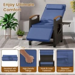 Tangkula 2PCS Patio Rattan Lounge Chair PE Wicker Recliner Chair W/ Adjustable Backrest & Footrest 14 Tangkula 2PCS Patio Rattan Lounge Chair PE Wicker Recliner Chair W/ Adjustable Backrest & Footrest -Tangkula Shop GUEST 3a3992e6 97af 47c2 9c07 f5be9745e493