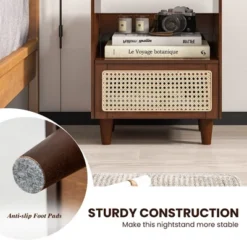 Tangkula 2PCS Bamboo Rattan Nightstand Boho Bedside End Table W/ Drawer Wood Legs 15 Tangkula 2PCS Bamboo Rattan Nightstand Boho Bedside End Table W/ Drawer Wood Legs -Tangkula Shop GUEST 3adc8c22 78aa 4db2 b82e e8d6b94b8d19