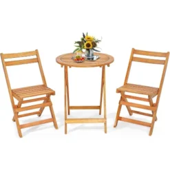 Tangkula 3PCS Folding Bistro Set Solid Acacia Wood Table & Chairs Slatted Tabletop Patio 17 Tangkula 3PCS Folding Bistro Set Solid Acacia Wood Table & Chairs Slatted Tabletop Patio -Tangkula Shop GUEST 3b0e9608 e8d7 4c29 841f b94a40d70adf
