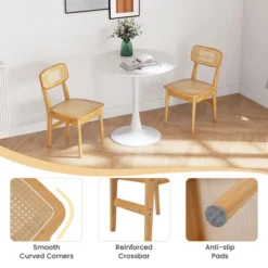 Tangkula Rattan Dining Chairs Set Of 4 Kitchen Dining Chairs W/ Simulated Rattan Backrest 15 Tangkula Rattan Dining Chairs Set Of 4 Kitchen Dining Chairs W/ Simulated Rattan Backrest -Tangkula Shop GUEST 3b9d5ec2 23a9 4c9c 8968 2c592bbc30ad