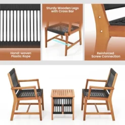 Tangkula 3 PCS Solid Acacia Wood Patio Set All-Weather Rope Woven Chair Garden Poolside 16 Tangkula 3 PCS Solid Acacia Wood Patio Set All-Weather Rope Woven Chair Garden Poolside -Tangkula Shop GUEST 3bb7c695 6c6f 4ba9 89a6 65aeef35647c
