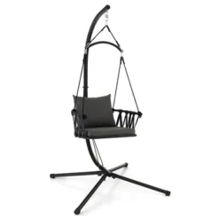 Tangkula Patio Hanging Swing Chair with Stand and Comfortable Cushions -Tangkula Shop GUEST 3c0f315f e1f5 4e57 8907 14db7281b7d6