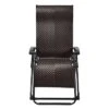 Tangkula Patio Rattan Wicker Recliner Chair Zero Gravity Folding Chaise Lounger