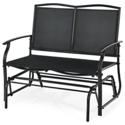 Tangkula 2 Person Swing Glider Bench Patio Rocking Lounge Chair W/Steel Frame For Garden Backyard Balcony Gray/Black 14 Tangkula 2 Person Swing Glider Bench Patio Rocking Lounge Chair W/Steel Frame For Garden Backyard Balcony Gray/Black -Tangkula Shop GUEST 3cc3d2d4 7efd 41c7 aa15 67ebb2e8f5e6