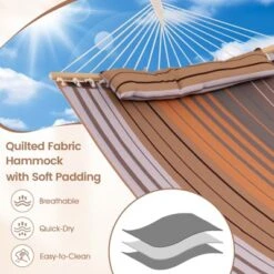 Tangkula Patio Hammock Foldable Portable Swing Chair Bed Detachable Pillow Blue & Green -Tangkula Shop GUEST 3d27e3ee 6dcb 4f8d b582 9f9012be60d3