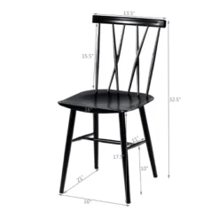 Tangkula 2 PCS Steel Chairs Dining Side Chairs Armless With High Cross Back Black 11 Tangkula 2 PCS Steel Chairs Dining Side Chairs Armless With High Cross Back Black -Tangkula Shop GUEST 3d72f891 bb9f 4b12 ba07 f035f343747e